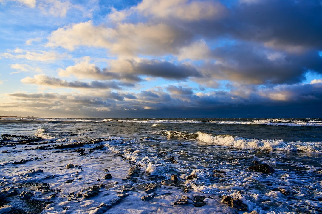 stormy waves on danish coast